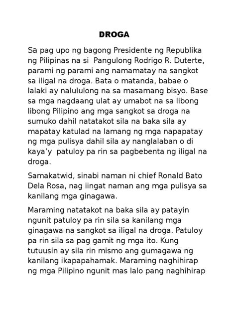 droga slogan tagalog|Talumpati Tungkol Sa Droga – Halimbawa At Kahulugan Nito.